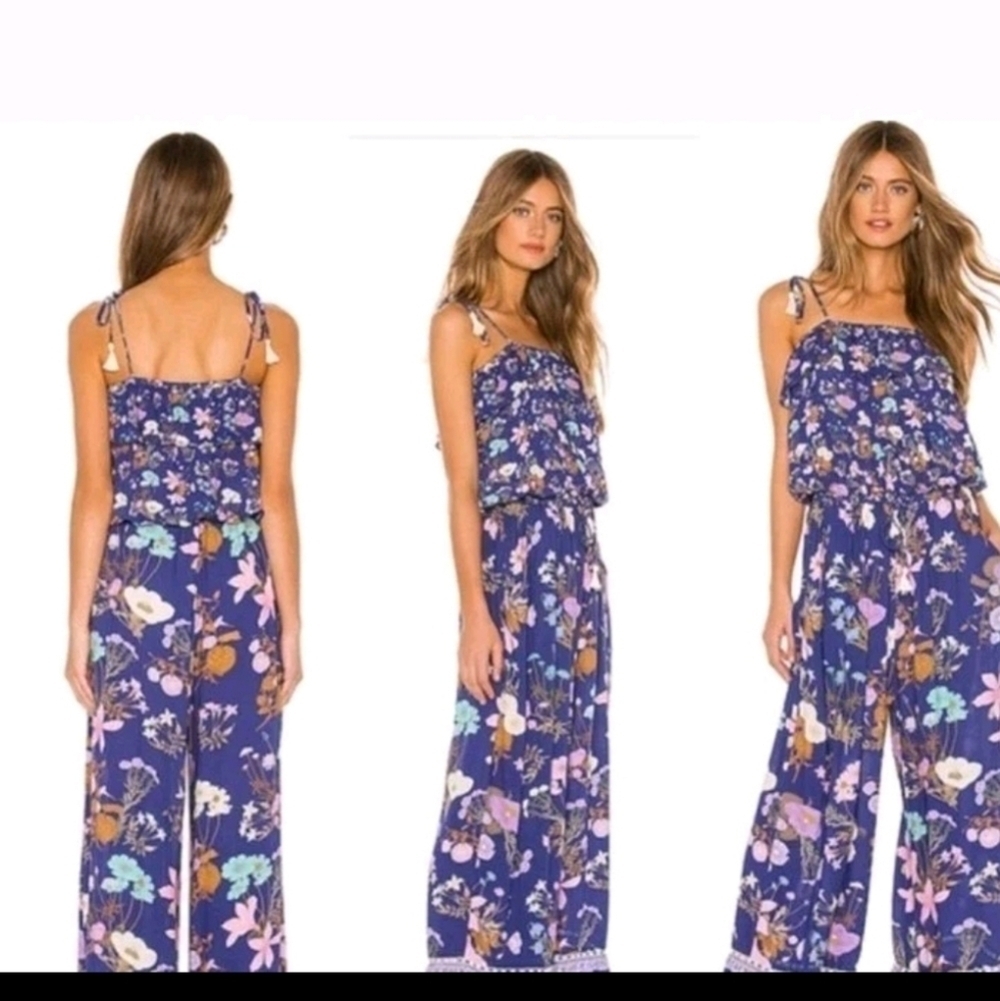 Spell And The Gypsy Womens Wild Bloom Strappy Pantsuit in Navy M